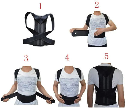 Adjustable Magnetic Posture Corrector Back Brace & Lumbar Support Belt