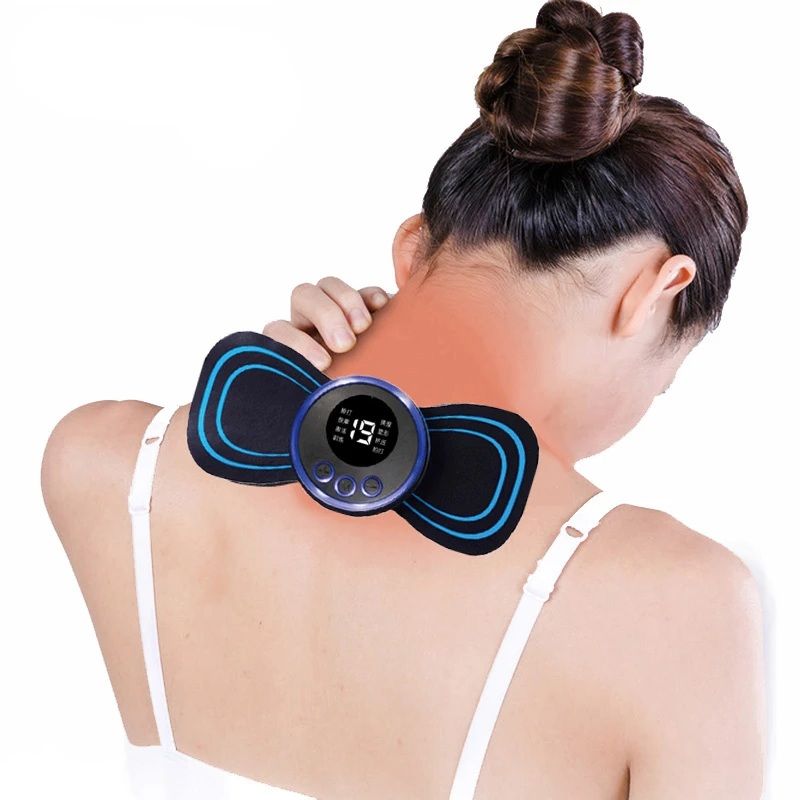 EMS Mini Electric Neck & Back Massager – Muscle Therapy & Pain Relief