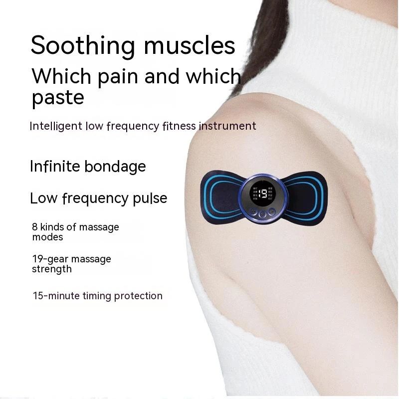 EMS Mini Electric Neck & Back Massager – Muscle Therapy & Pain Relief