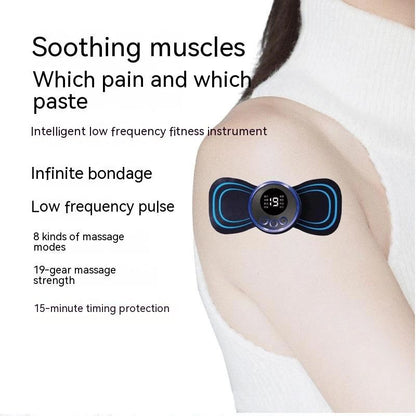 EMS Mini Electric Neck & Back Massager – Muscle Therapy & Pain Relief