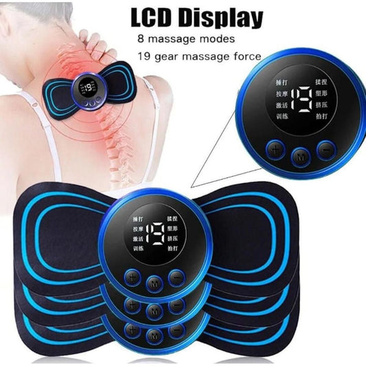 EMS Mini Electric Neck & Back Massager – Muscle Therapy & Pain Relief