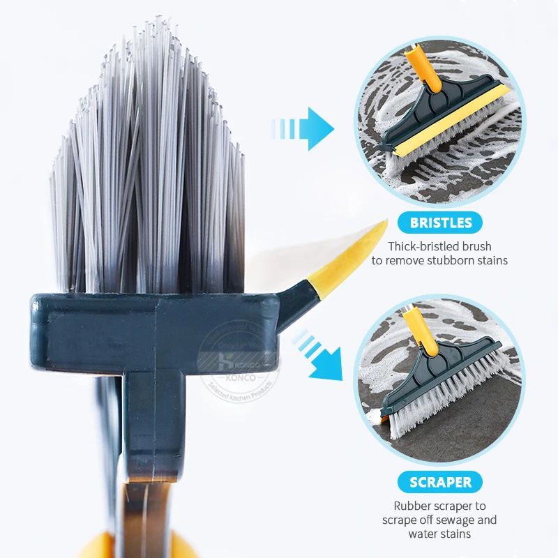 Floor Scrub Brush Rotating With Long Handle
