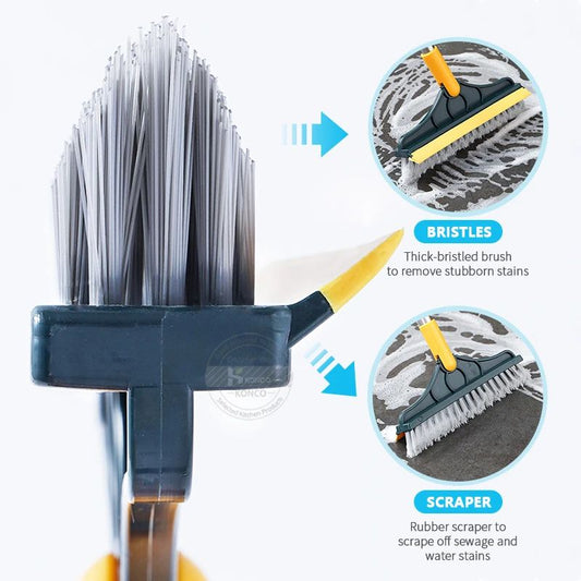 Floor Scrub Brush Rotating With Long Handle