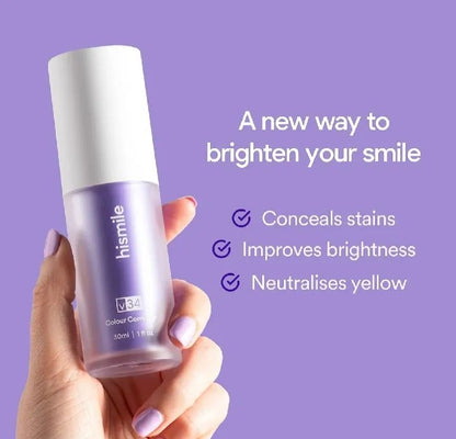 Hismile V34 Purple Whitening Toothpaste – Stain Removal & Brightening Care