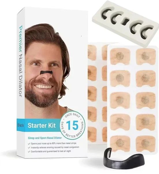 Sleepco Magnetic Nasal Strips & Clip – Breathing Aid Starter Kit